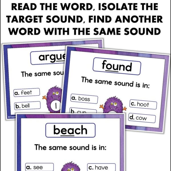 vowel teams task cards